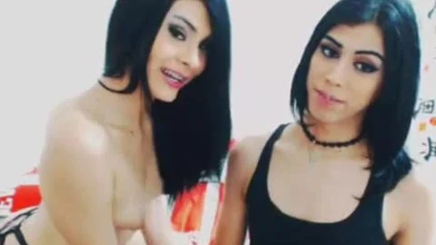 Skinny ladyboys engulf monstrous Hard dongs