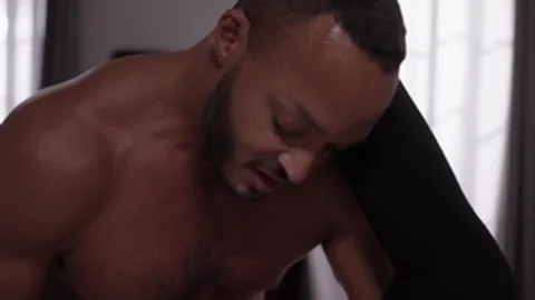 Trans Sensual: Dillon Diaz in socks blowjob cum in the kitchen