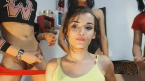 tranny Foursome In A oral Party