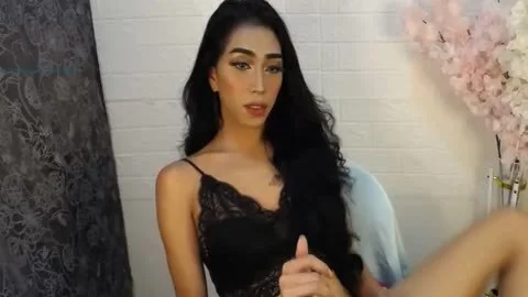 asian shemale Cums Twice In A Row