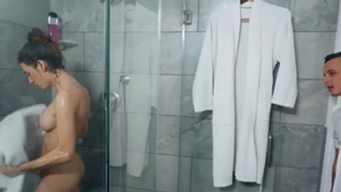 Trans Angels - Brunette Korra Del Rio in the shower missionary