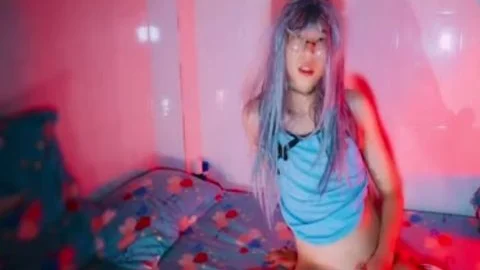naughty oriental Sissy Masturbate