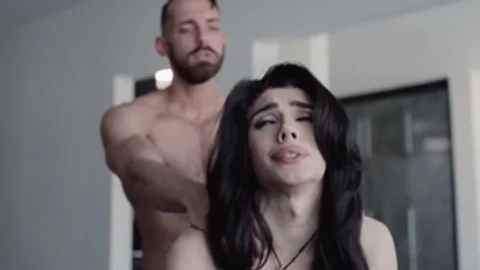 Trans Sensual - Brunette Ariel Demure demonstrates small tits