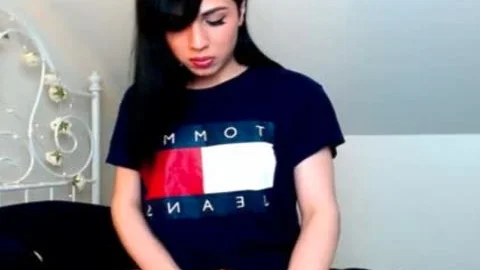 girl lady-man Plays hairy cock